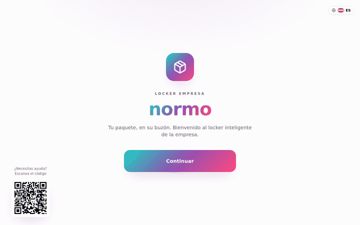 Pantalla Normo Display: entrega de paquete