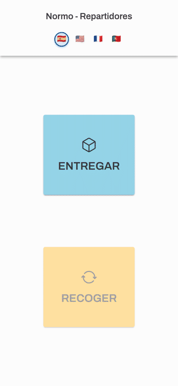 App de repartidor en Lock: entrega de paquete
