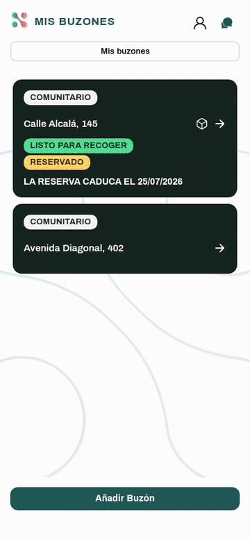 App del residente en Lock: recogida por Bluetooth